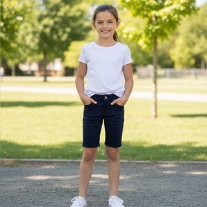 002 SHRTS: Pink Latte biking shorts size 8